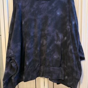 Women's Black Tye-Dye Crew Sweatshirt